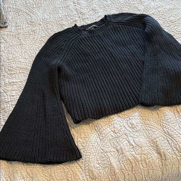Olivaceous Black Bell Sleeve Sweater - Picture 1 of 4